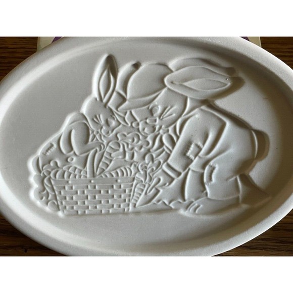 VTG New Open Box Longaberger Set 1995 & 1996 Easter Bunny Cookie Chocolate Molds - Picture 6 of 7
